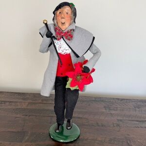 Byers Choice Signed 1st Edition 1991 Caroler Christmas Happy Scrooge Figurine